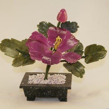 1 Цветок из камня каменный цветок фиолетовый