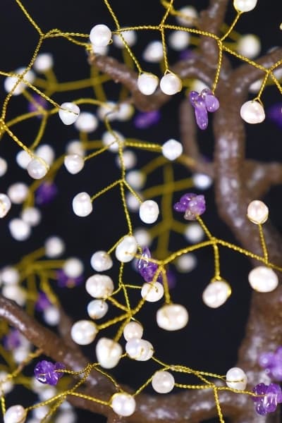 Подарок из жемчуга и аметиста