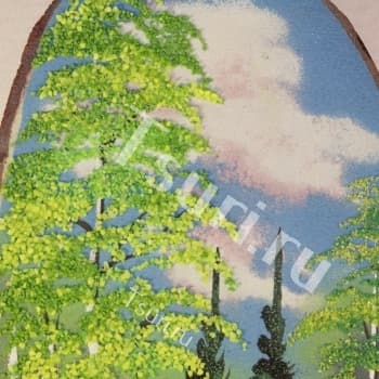 Сувенир из камня Картина Лес