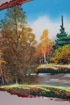Картина из самоцветов &quot;Осенний пейзаж&quot;