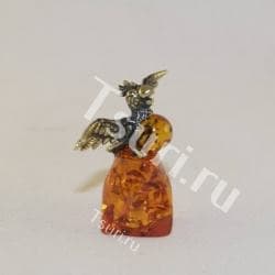 Подарок из янтаря Попугайчик