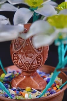 Подарок из стекла бует пасха белый
