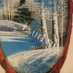 Подарок из камня Картина Пейзаж Зимний вечер