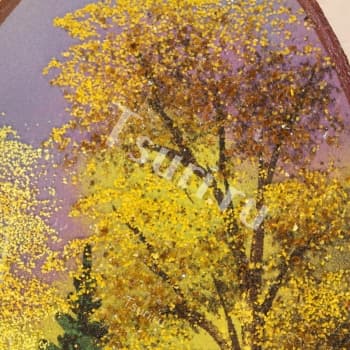 Сувенир из камня Картина Осенний Лес